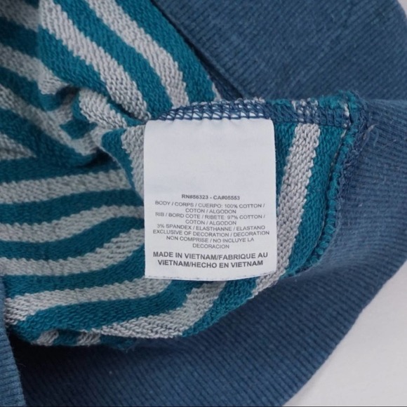 Nike Women's Athletic Dept. Sweater Pullover Size Small logo Stripe Stretch Blue - Picture 6 of 9